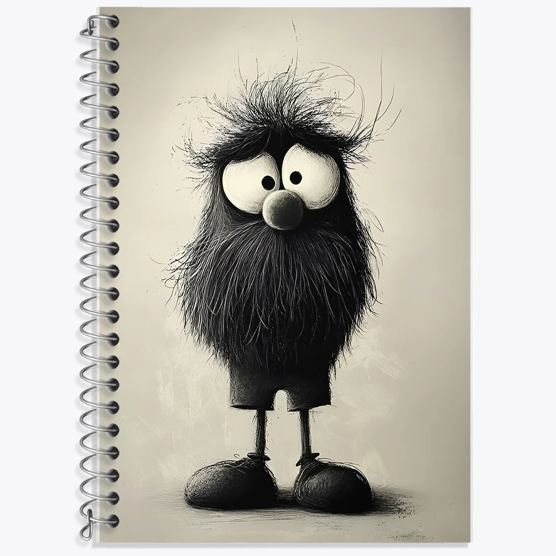 دفتر لغت 50 برگ خندالو طرح هیولای پشمالو کد F12042