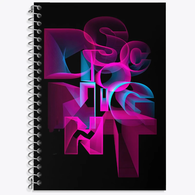 دفتر زبان دوخط 50 برگ خندالو طرح دیزاین (Design) کد F4840