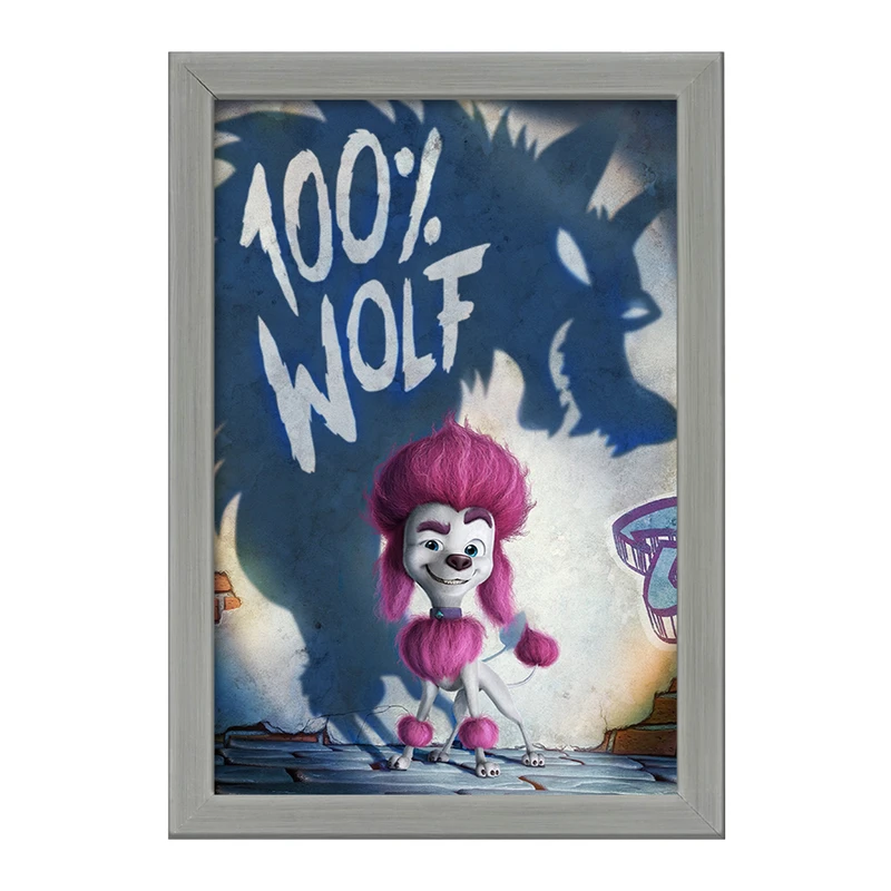 تابلو خندالو طرح صد درصد گرگ Wolf 100%  کد 4806