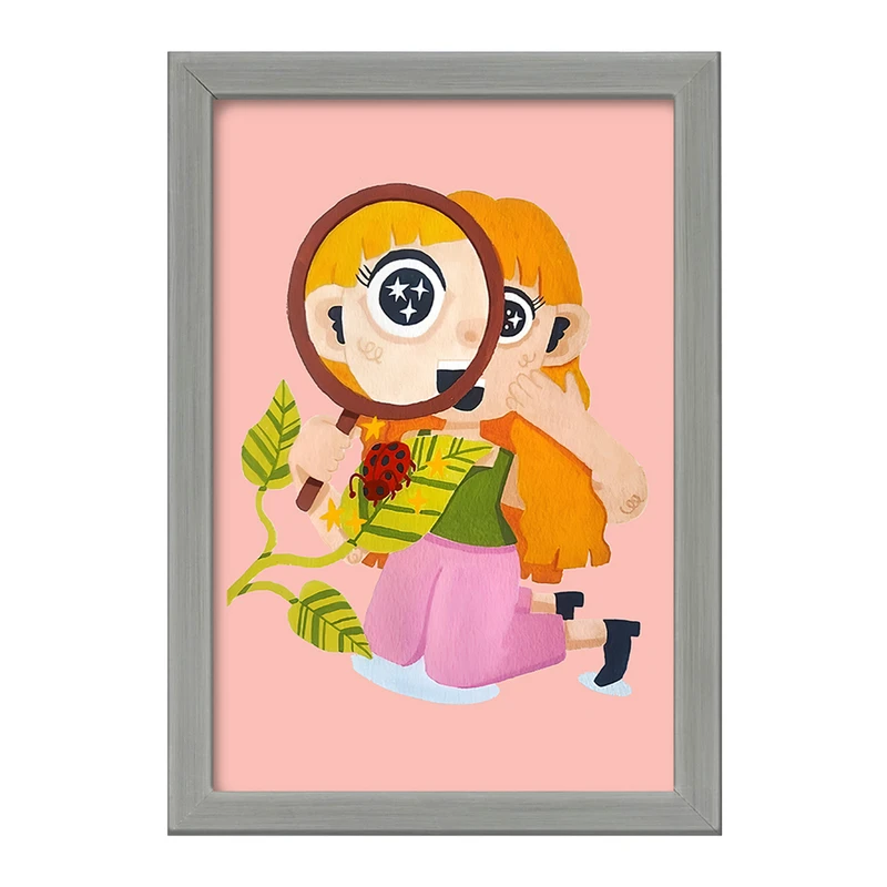 تابلو خندالو طرح دختر ماجراجو کد F8235