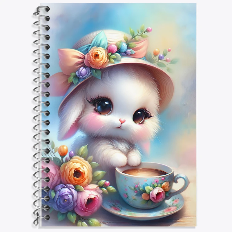 دفتر زبان دوخط 50 برگ خندالو طرح خرگوش کیوت کد F10679