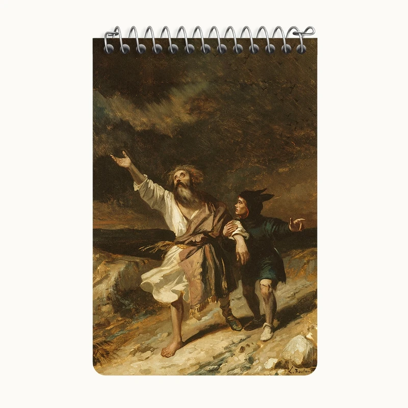 دفتر یادداشت 50 برگ خندالو طرح نقاشی شاه لیر اثر لوئیس کاندید بولانجر کد F12318