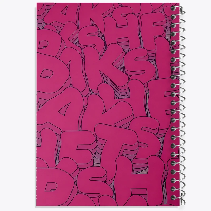 دفتر طراحی 50 برگ خندالو طرح پترن حروف انگلیسی کد N6057