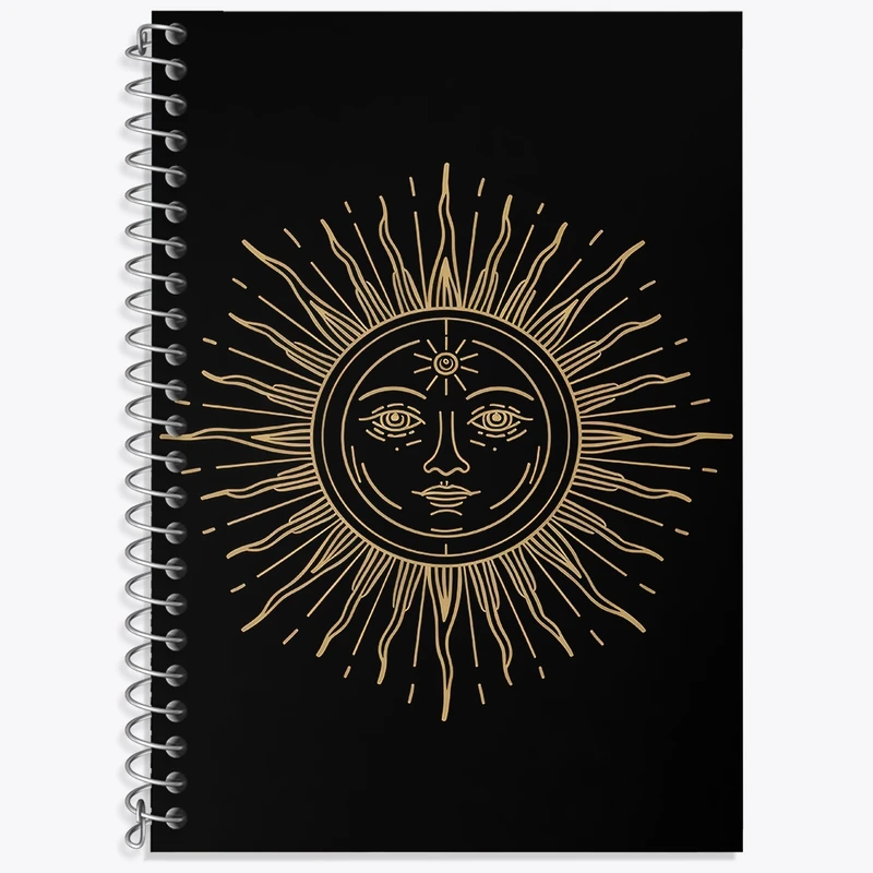 دفتر لغت 50 برگ خندالو طرح خورشید مینیمال کد F3084