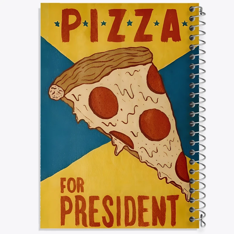 دفتر ژورنال نویسی 50 برگ خندالو مدل نقطه ای طرح پیتزا کد F10541