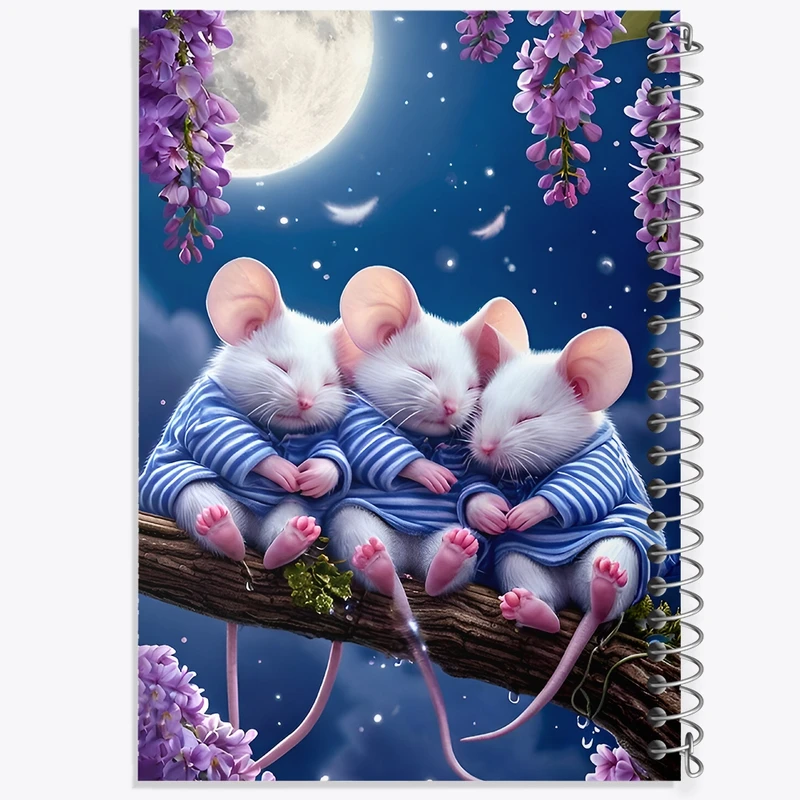 دفتر ژورنال نویسی 50 برگ خندالو مدل نقطه ای طرح موش های کوچولو کد F9190