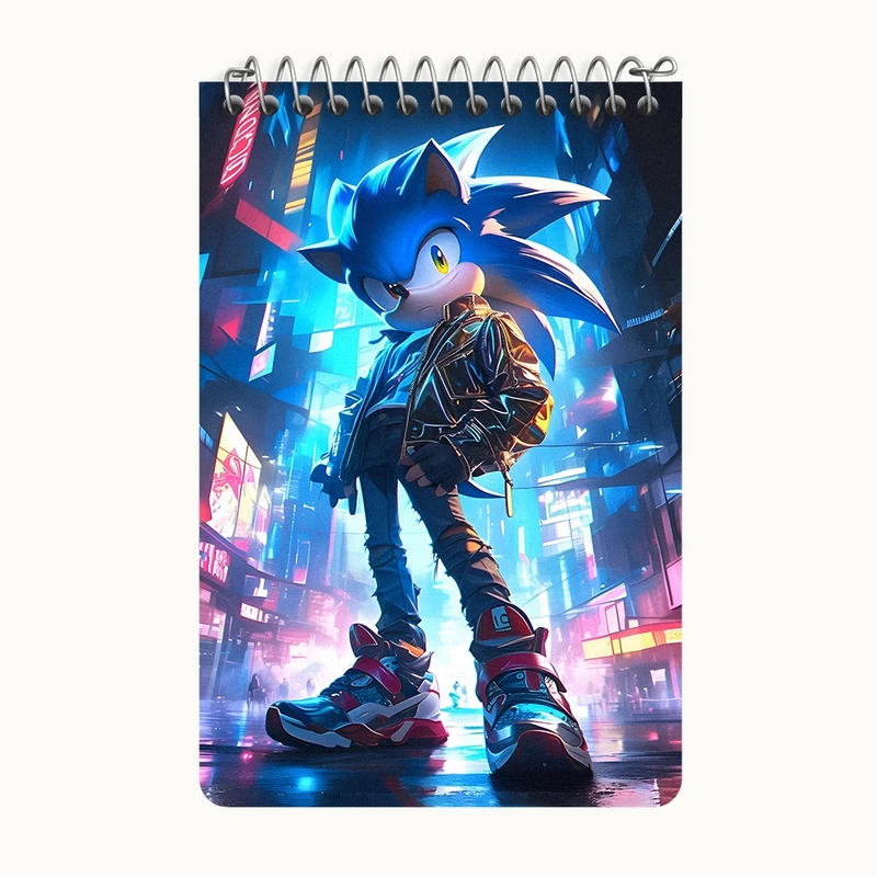 دفتر یادداشت 50 برگ خندالو طرح سونیک (Sonic) کد F7181