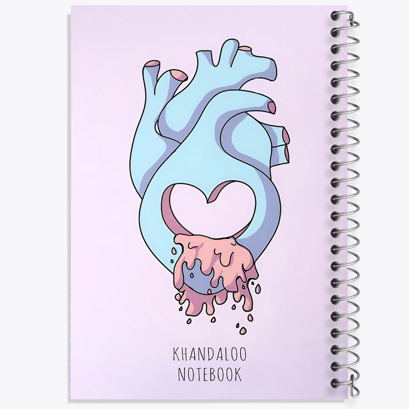دفتر مشق 50 برگ خندالو طرح قلب فانتزی کد N8878
