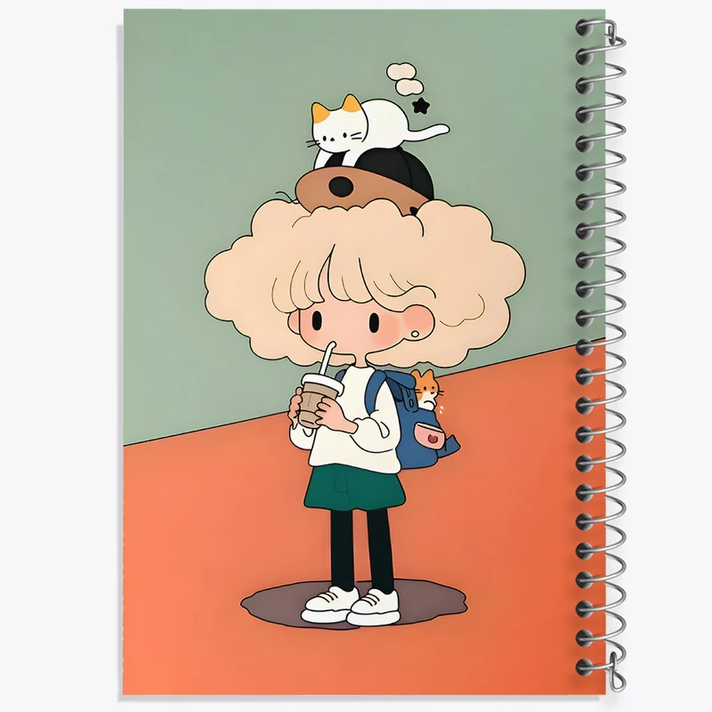 دفتر نقاشی 50 برگ خندالو طرح دخترانه کیوت کد N7192