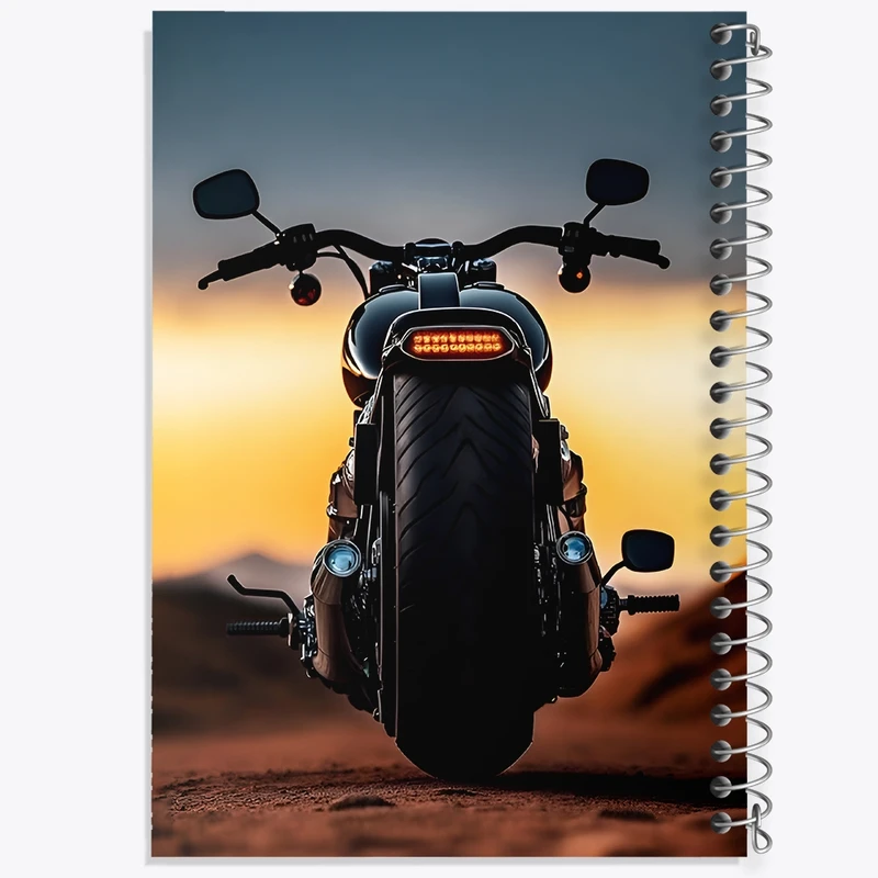 دفتر ژورنال نویسی 50 برگ خندالو مدل نقطه ای طرح موتور سیکلت کد F12018