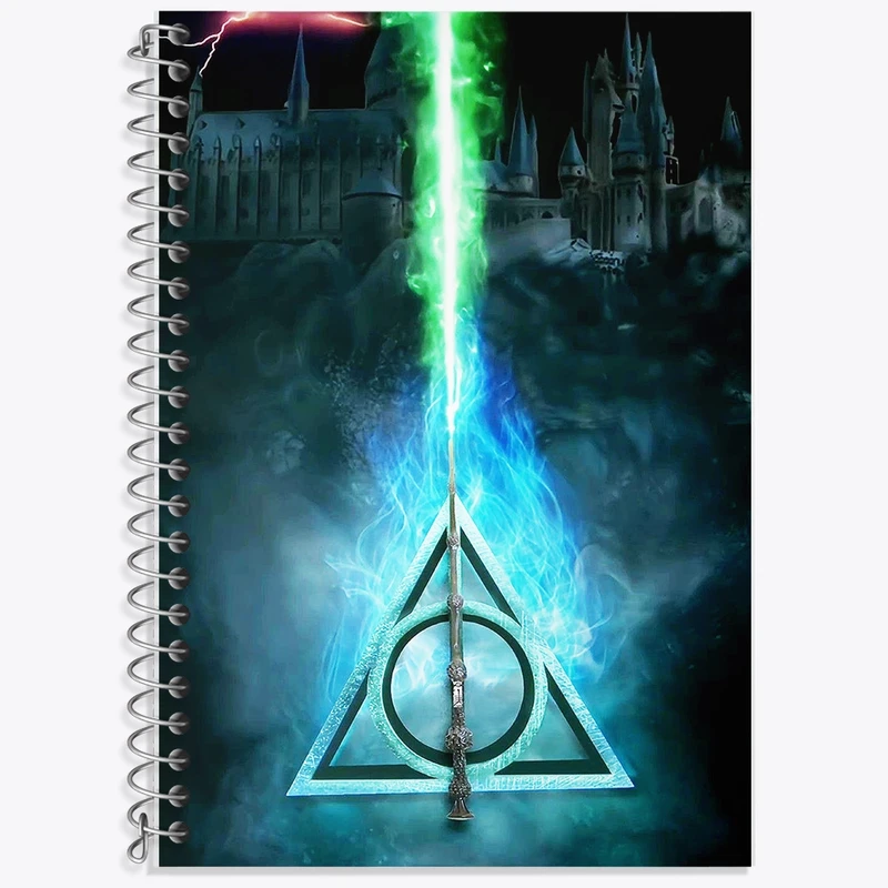 دفتر زبان 50 برگ خندالو مدل سه خط طرح هری پاتر (Harry Potter) کد F9745