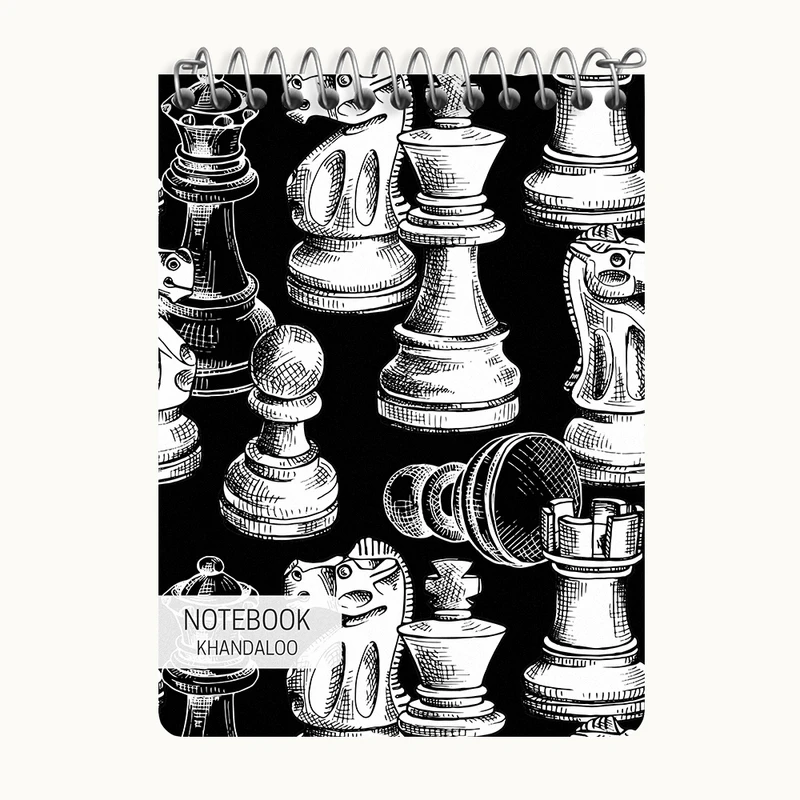 دفتر یادداشت 50 برگ خندالو طرح شطرنج کد N599