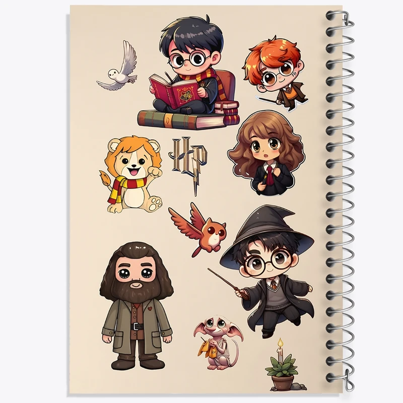 دفتر شطرنجی 50 برگ خندالو طرح هری پاتر (Harry Potter) کد F11988