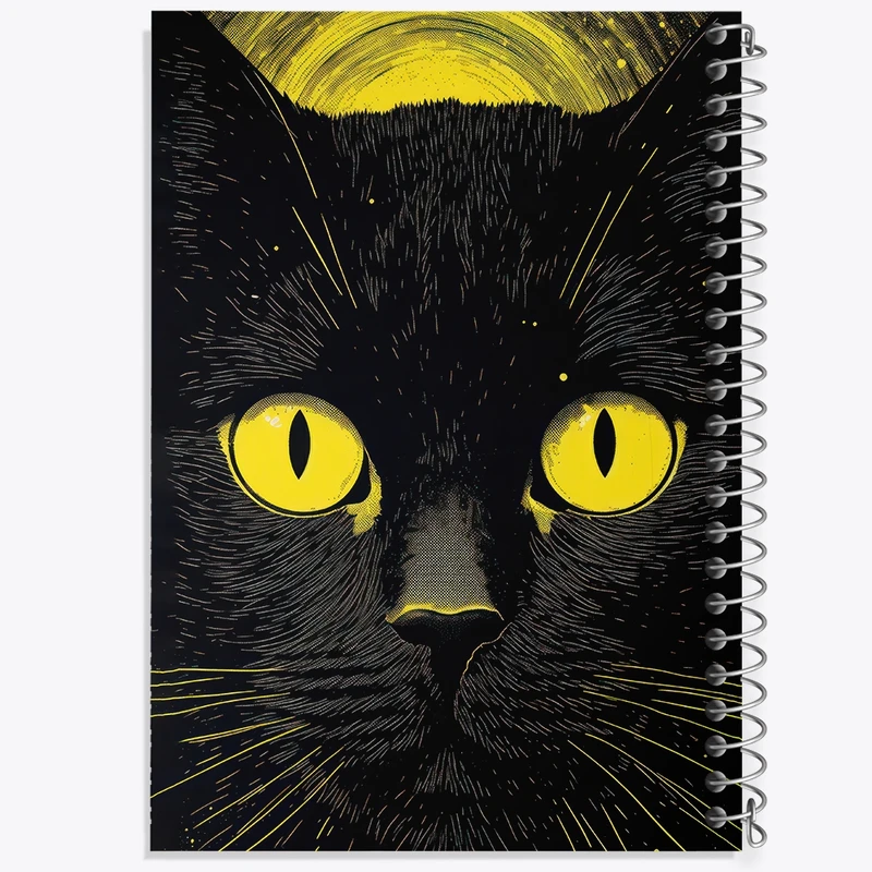 دفتر طراحی 50 برگ خندالو طرح گربه (Cat) کد N754