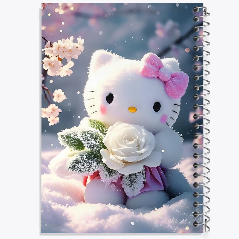 دفتر ژورنال نویسی 50 برگ خندالو مدل نقطه ای طرح هلو کیتی کد F9463
