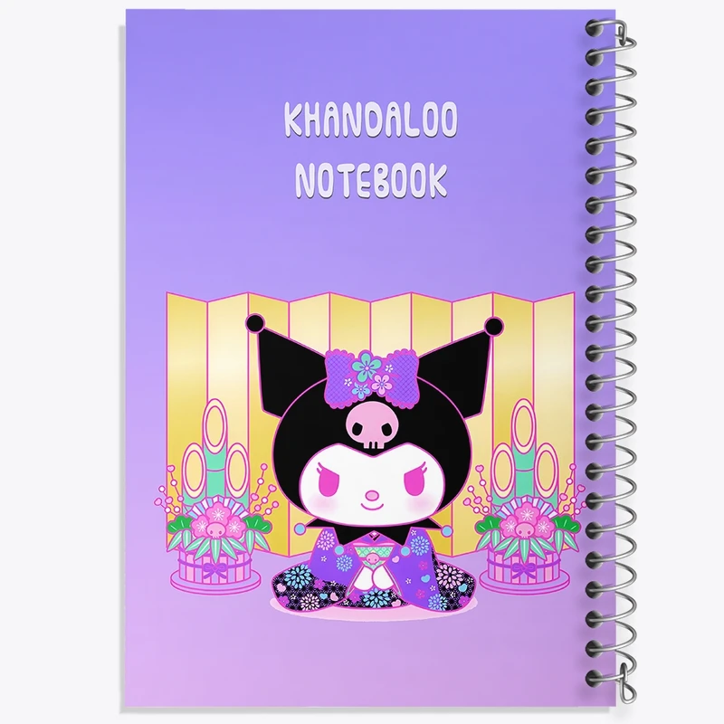 دفتر شطرنجی 50 برگ خندالو طرح کرومی (Kuromi) کد N8992