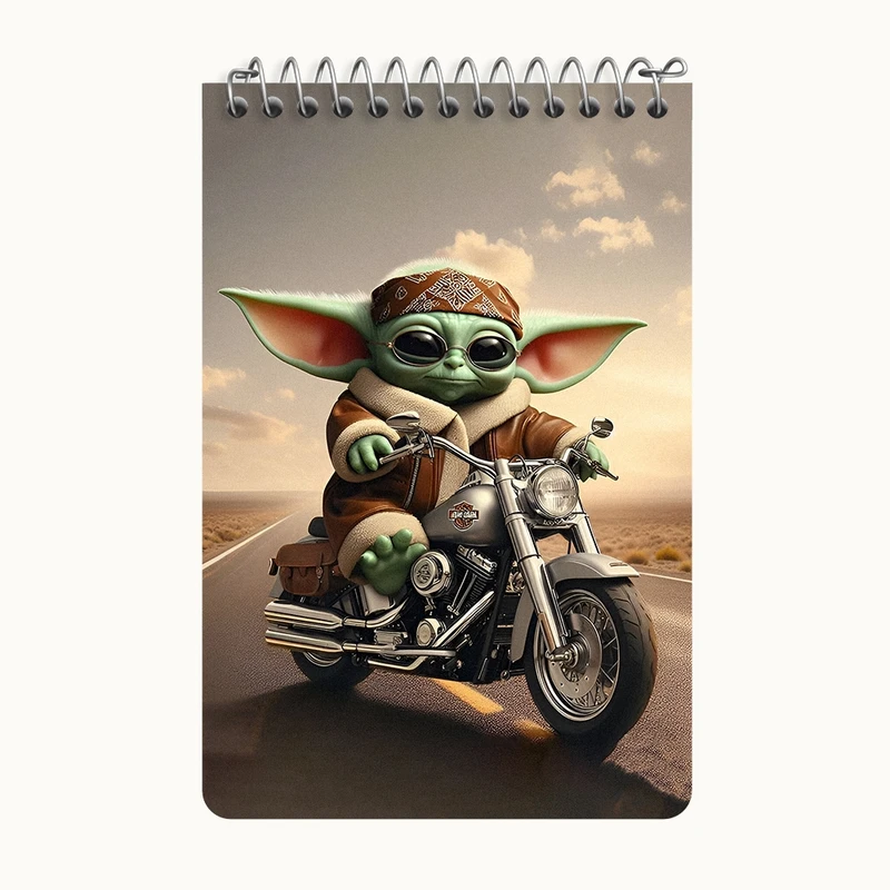 دفتر یادداشت 50 برگ خندالو طرح بیبی یودا کد F4430