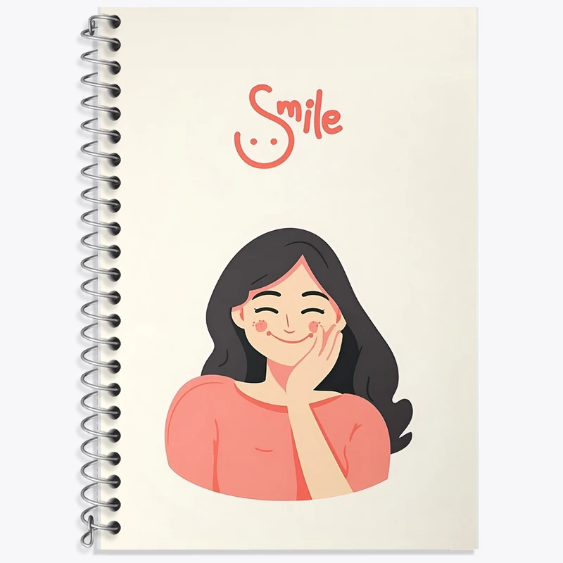 دفتر زبان 50 برگ خندالو مدل سه خط طرح دخترانه کد F11092