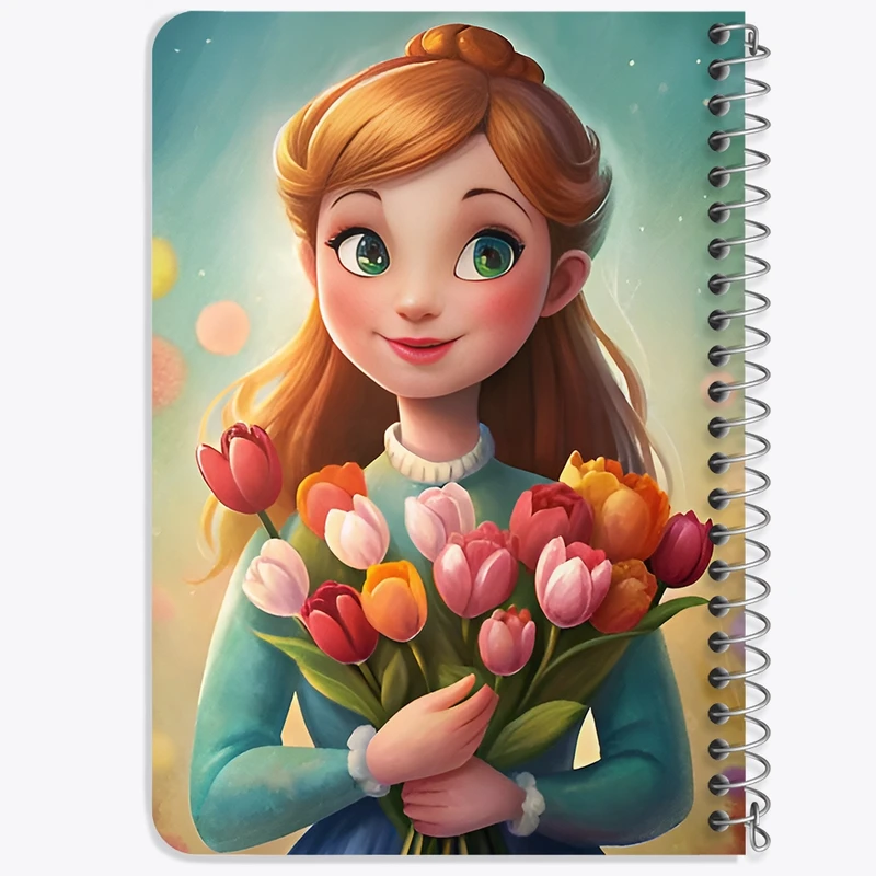 دفتر یادداشت 50 برگ خندالو طرح دخترانه کد F11663