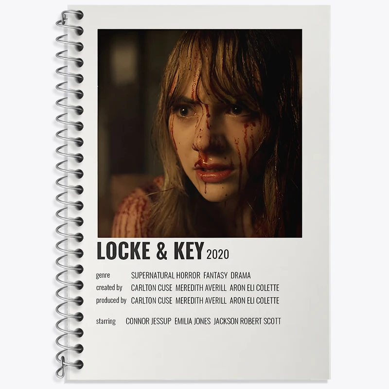 دفتر زبان دوخط 50 برگ خندالو طرح Locke and Key کد F13060