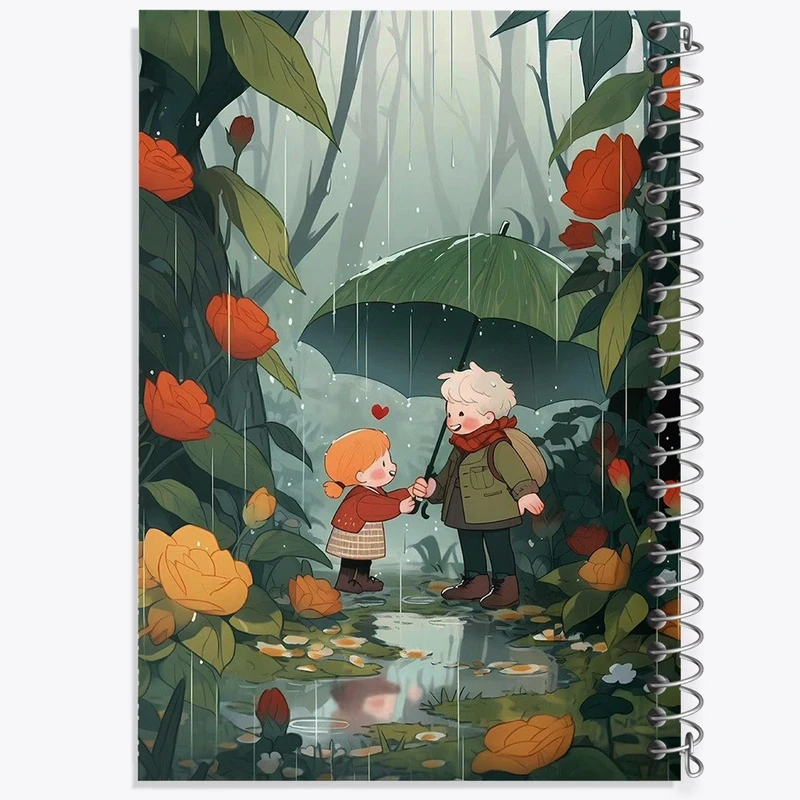 دفتر ژورنال نویسی 50 برگ خندالو مدل نقطه ای طرح عاشقانه (Lovely) کد N7428