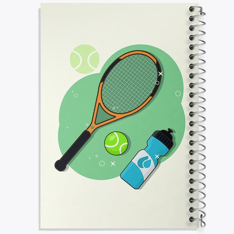 دفتر طراحی 50 برگ خندالو طرح تنیس Tennis  کد 14607