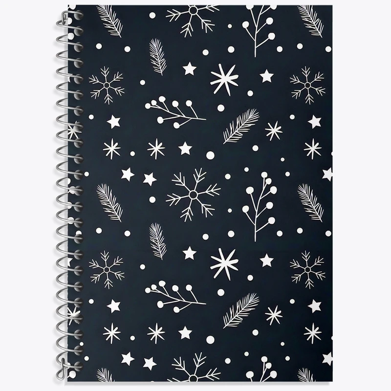 دفتر لغت 50 برگ خندالو طرح پترن برفی کد N6108