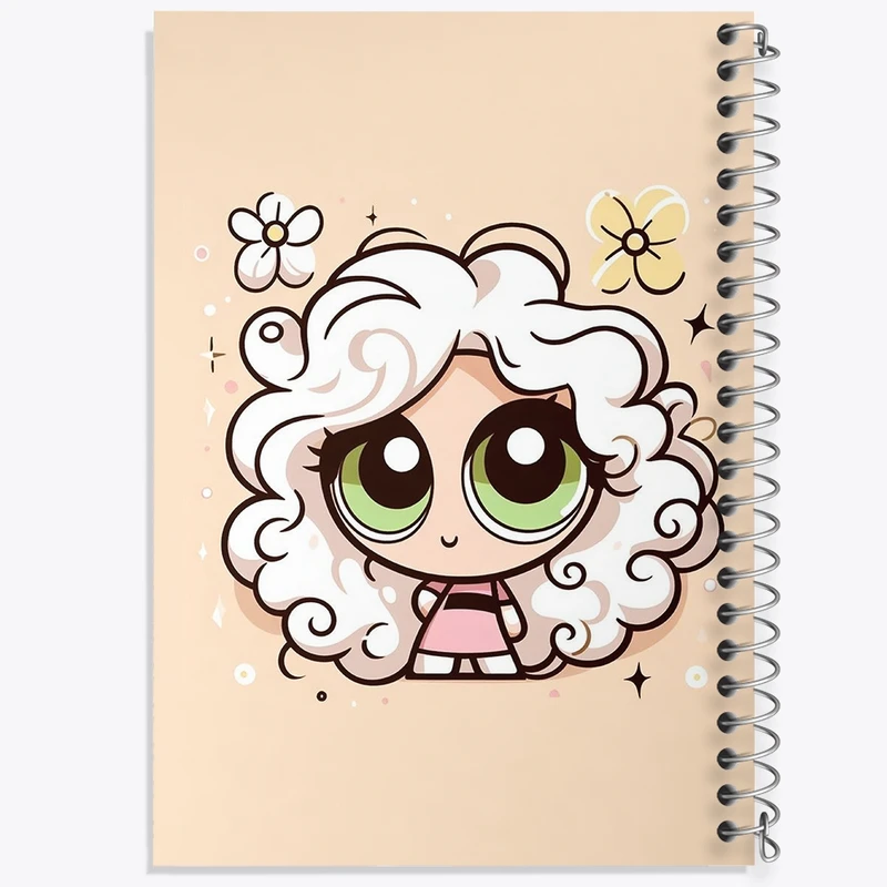 دفتر طراحی 50 برگ خندالو طرح دختران نیرومند (The Powerpuff Girls) کد N2112