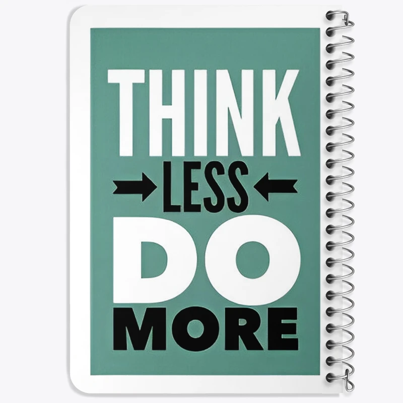 دفتر یادداشت 50 برگ خندالو طرح Think Less Do More کد F11471