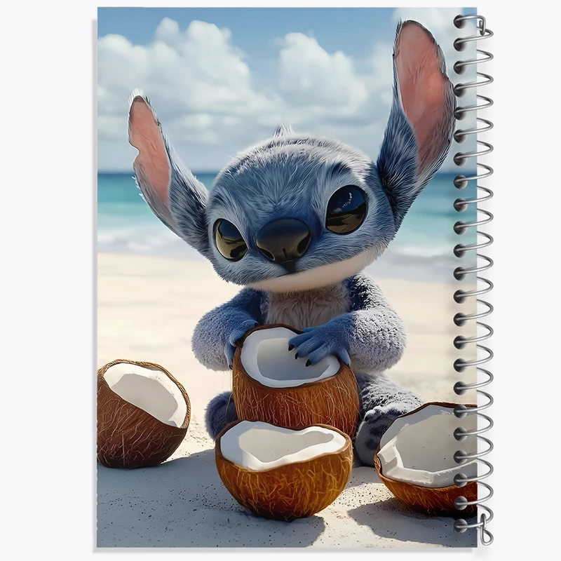 دفتر شطرنجی 50 برگ خندالو طرح استیچ (Stitch) کد F14390