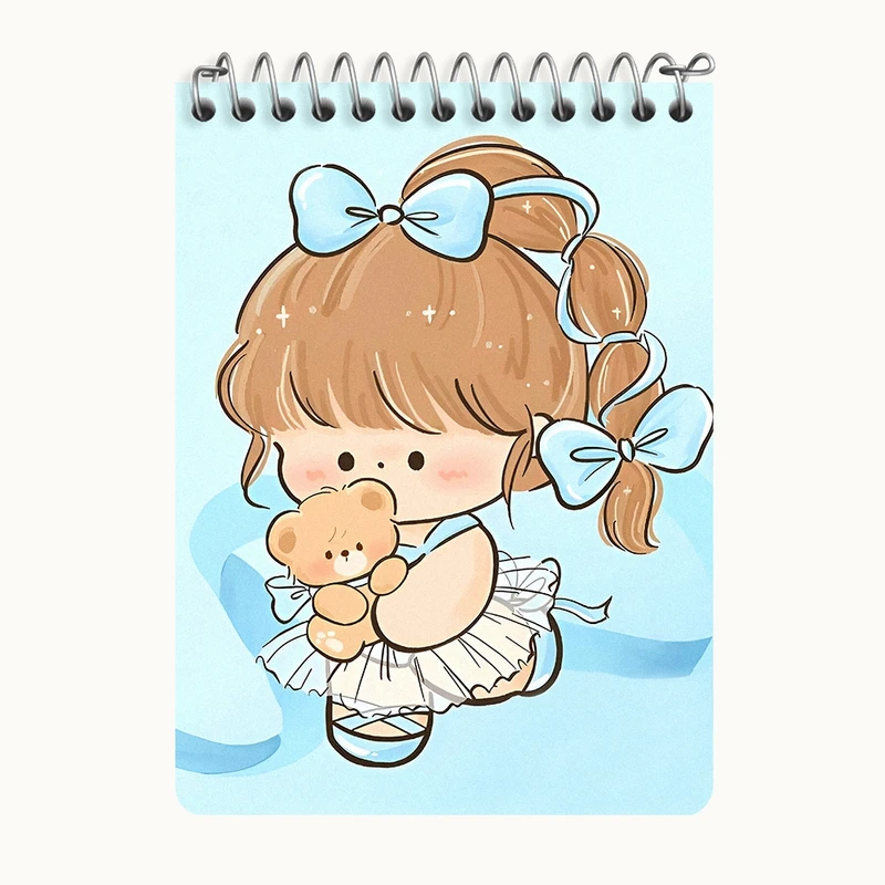 دفتر یادداشت 50 برگ خندالو طرح دخترانه کیوت کد N3946