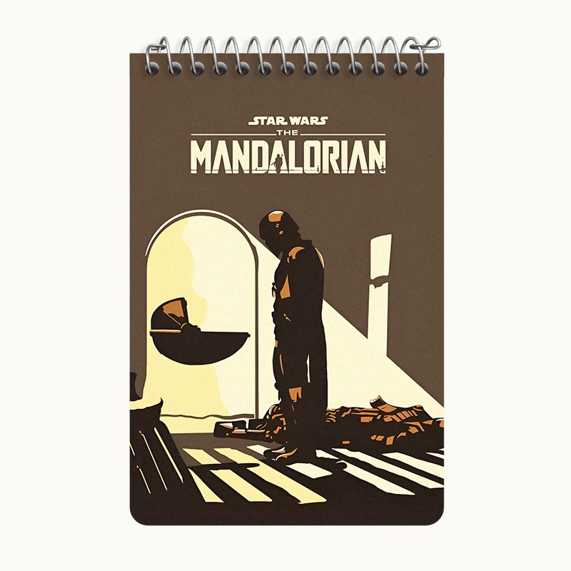 دفتر یادداشت 50 برگ خندالو طرح مندلورین (The Mandalorian) کد F13742