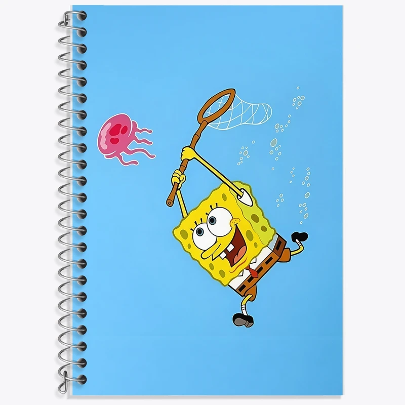 دفتر زبان 50 برگ خندالو مدل سه خط طرح باب اسفنجی کد F8601