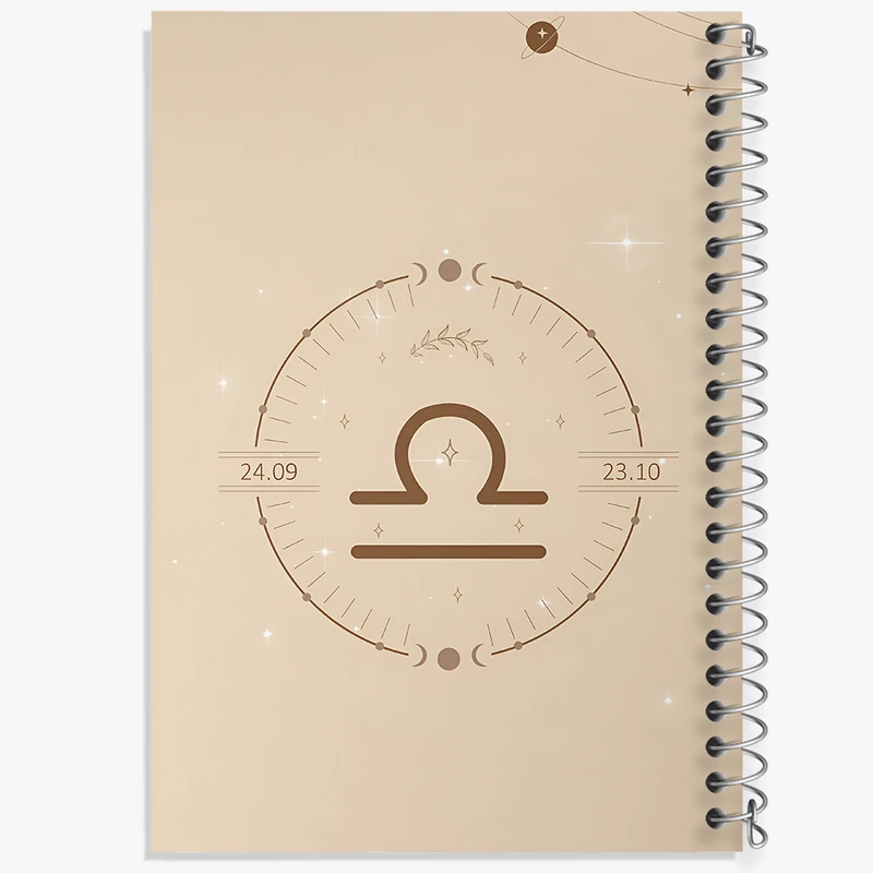 دفتر مشق 50 برگ خندالو طرح ماه تولد مهر کد F10894