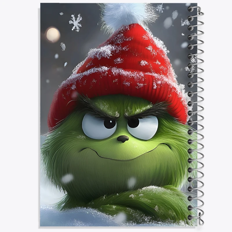 دفتر ژورنال نویسی 50 برگ خندالو مدل نقطه ای طرح گرینچ (The Grinch) کد F11849