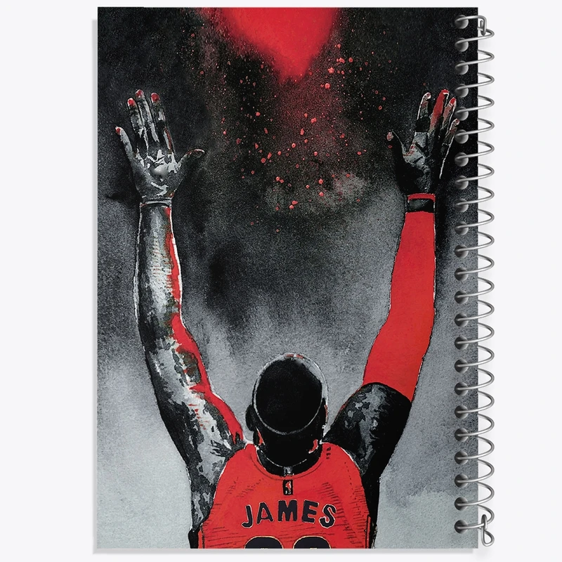 دفتر طراحی 50 برگ خندالو طرح بسکتبالیست لبرون جیمز کد F11532