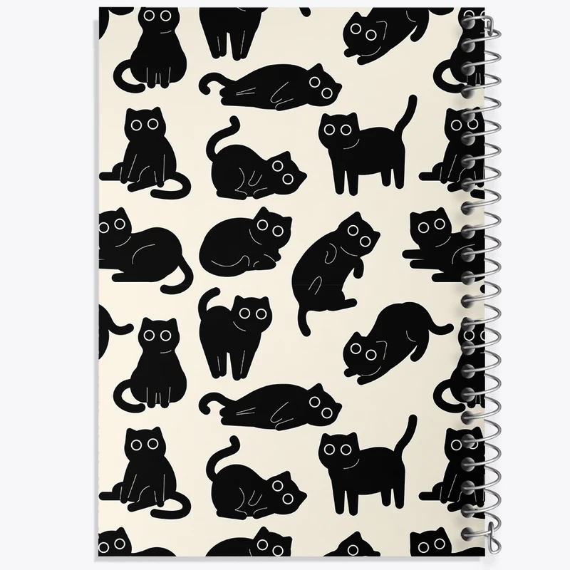 دفتر طراحی 50 برگ خندالو طرح گربه کد N416