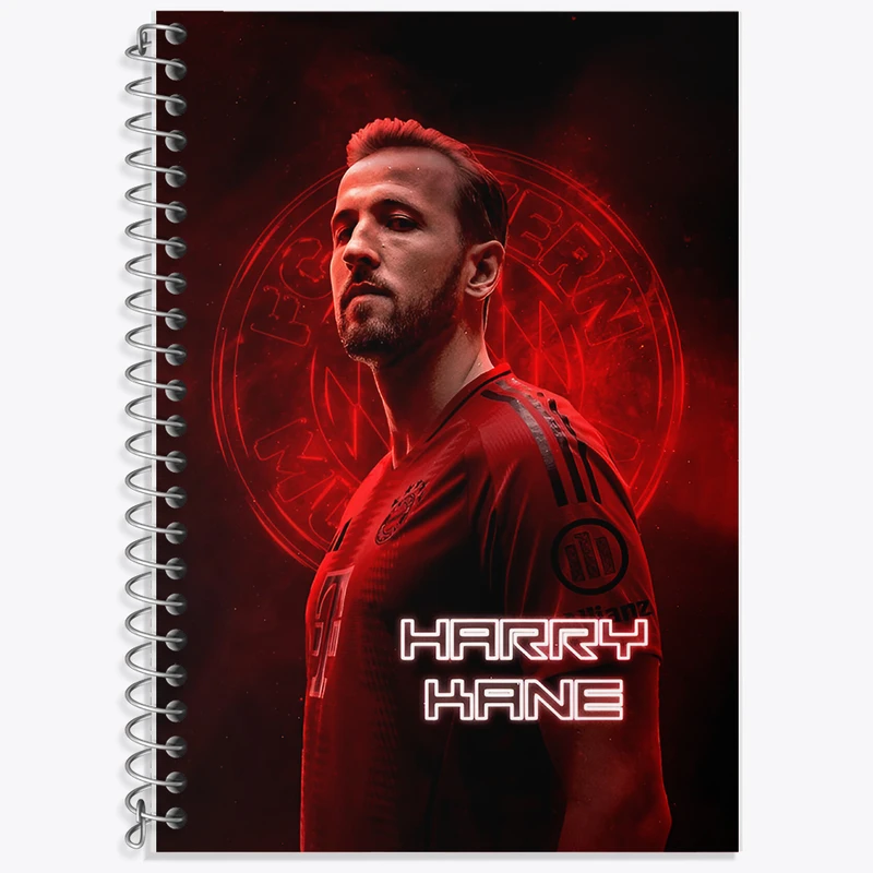 دفتر زبان 50 برگ خندالو مدل دو خط طرح هری کین (Harry Kane) کد F14320