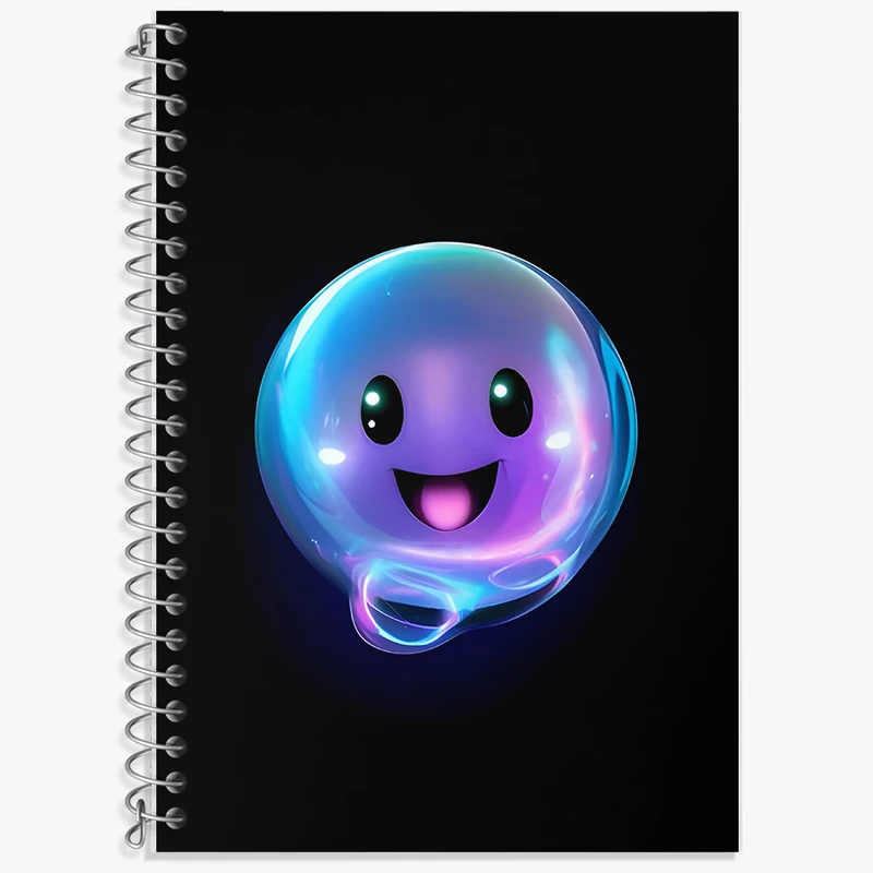 دفتر زبان 50 برگ خندالو مدل دو خط طرح گوی خندان بانمک کد F12754