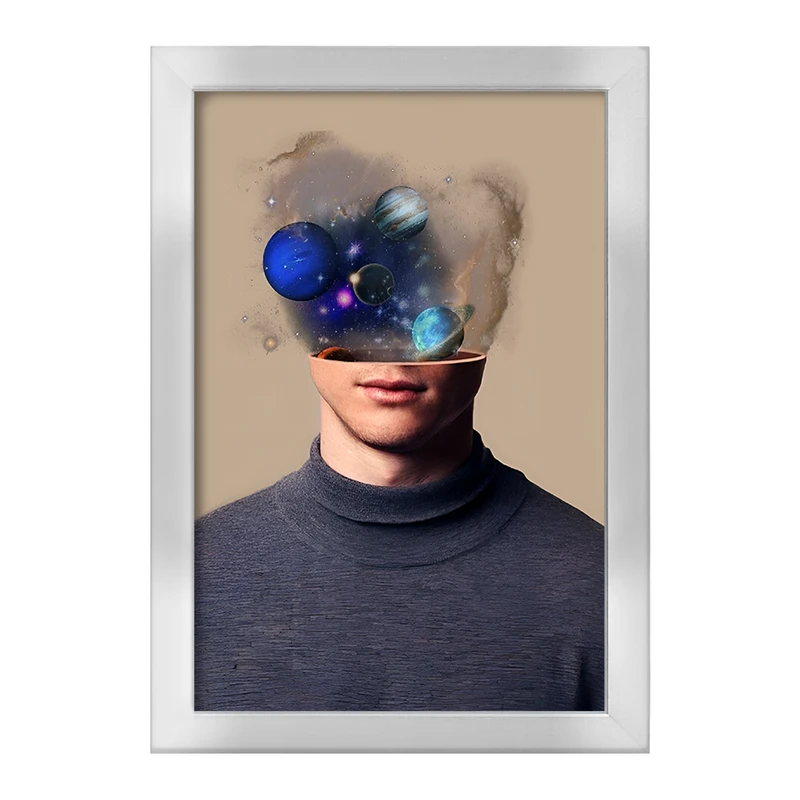 تابلو خندالو طرح پرتره کهکشان کد F11083