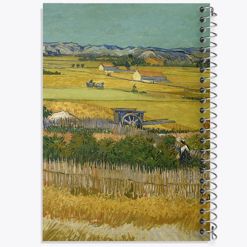 دفتر طراحی 50 برگ خندالو طرح برداشت ونسان ونگوگ (Van Gogh) کد 36788