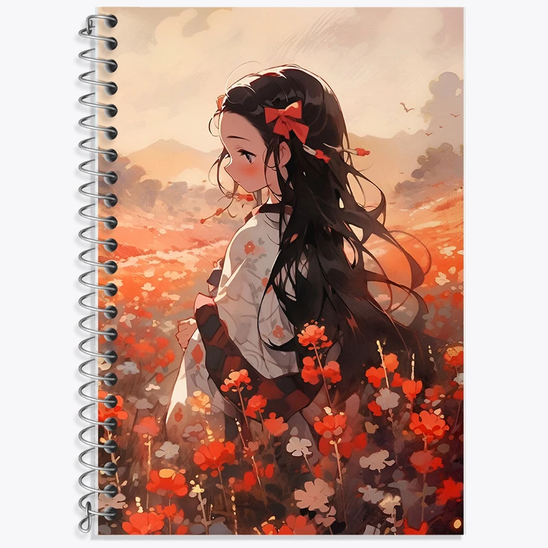 دفتر زبان 50 برگ خندالو مدل دو خط طرح دخترانه کد F9778