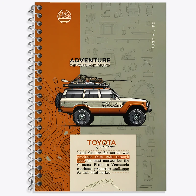 دفتر زبان 50 برگ خندالو مدل دو خط طرح تویوتا (Toyota) کد F14164