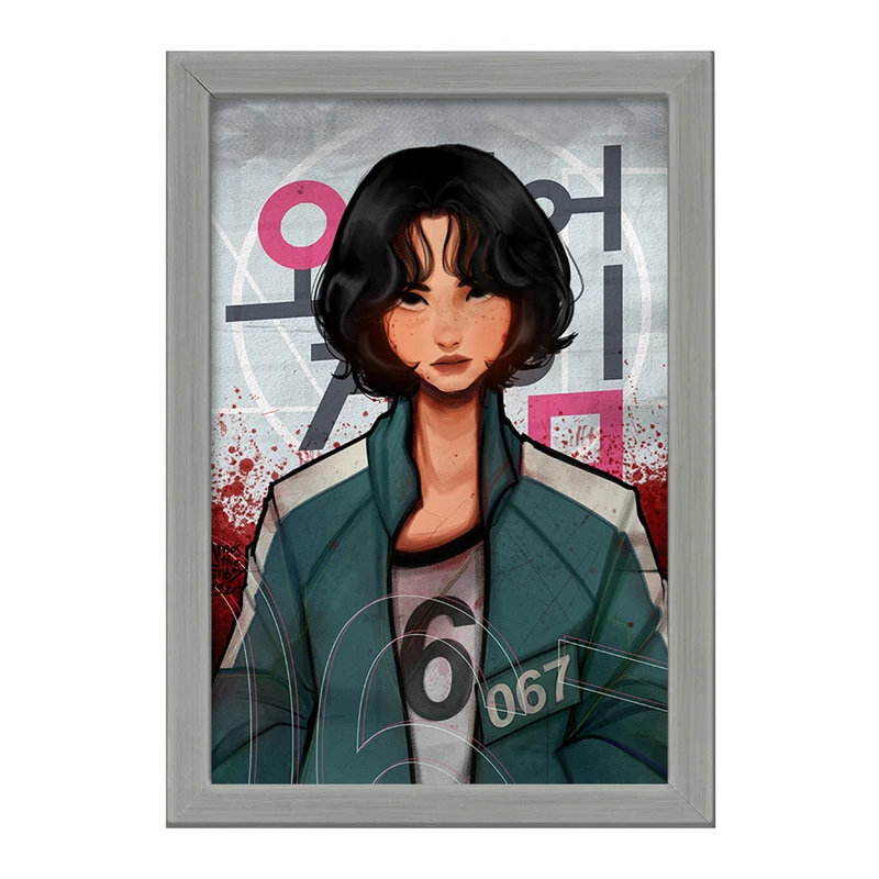 تابلو خندالو طرح کانگ سه بیوک بازی مرکب Squid Game  کد 10830