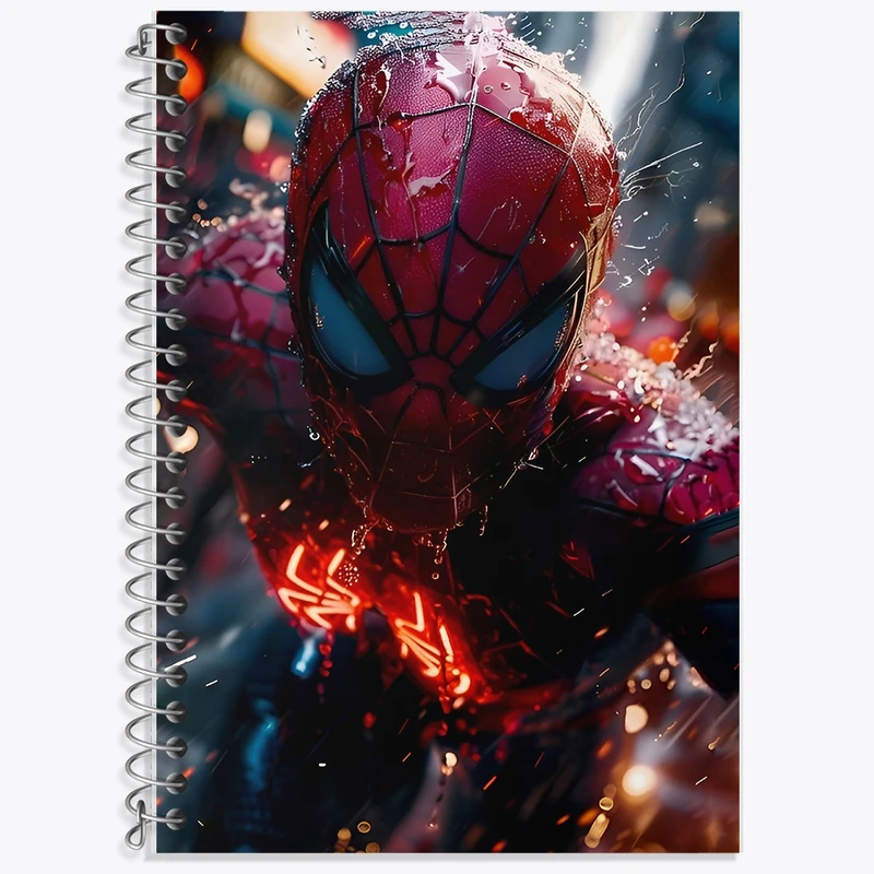 دفتر زبان 50 برگ خندالو مدل سه خط طرح مرد عنکبوتی کد F11637