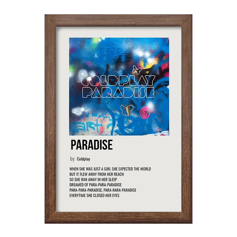 تابلو خندالو طرح آهنگ Paradise کلد پلی کد F13465