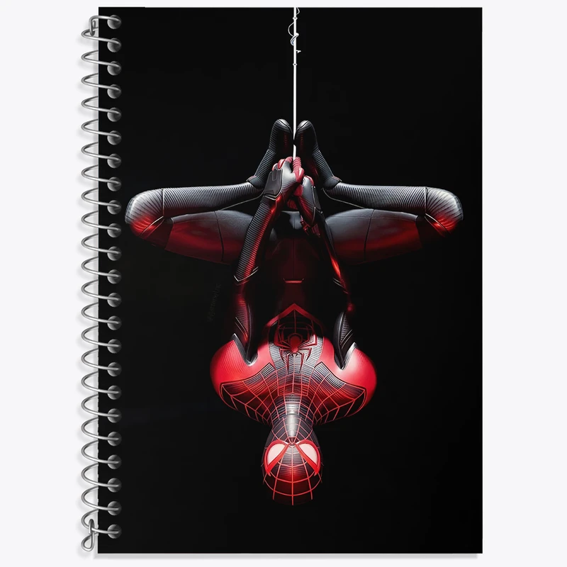 دفتر زبان دوخط 50 برگ خندالو طرح مرد عنکبوتی (Spider Man) کد F3946