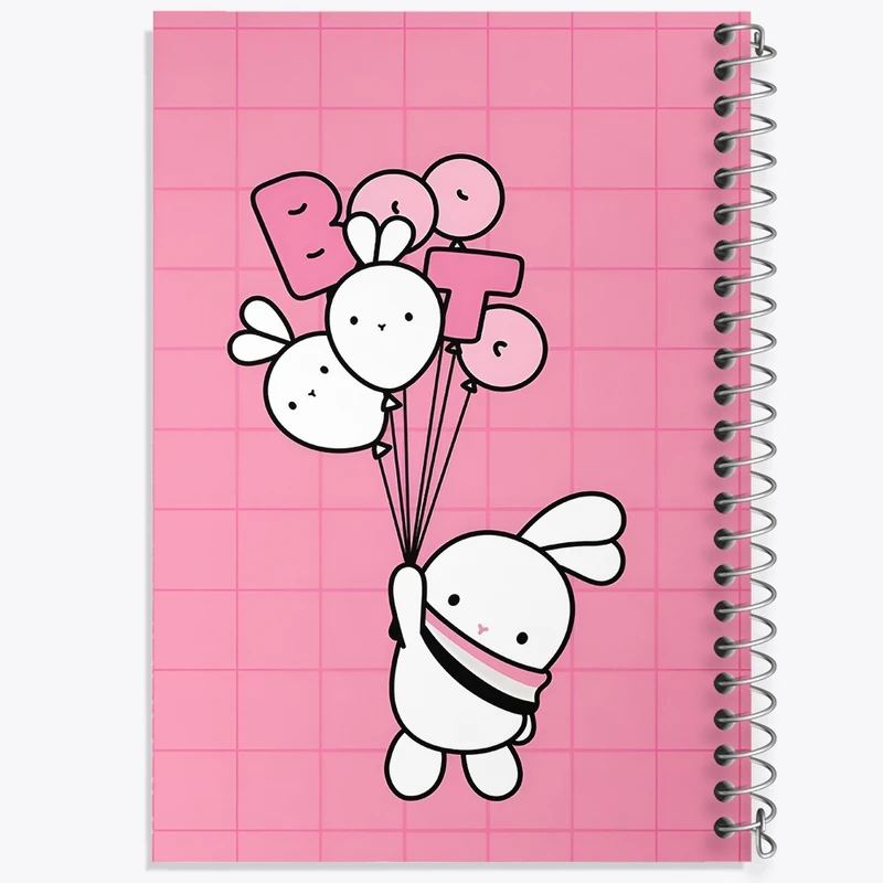 دفتر طراحی 50 برگ خندالو طرح خرگوش بامزه کد N6834