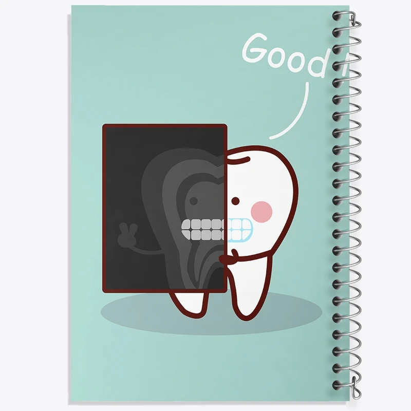 دفتر طراحی 50 برگ خندالو طرح دندان و دندان پزشکی کودکانه کد 36729