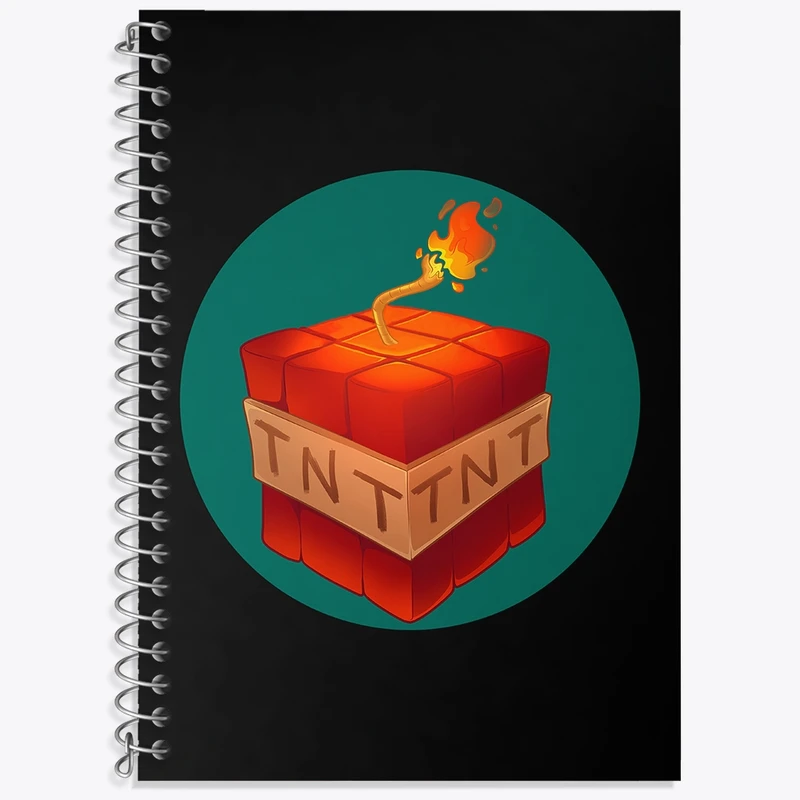 دفتر لغت 50 برگ خندالو طرح بازی ماینکرافت (Minecraft) کد N8669